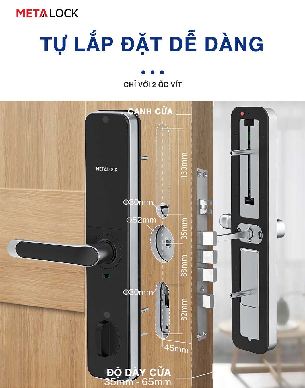 Lắp đặt và vận hành khoá vân tay